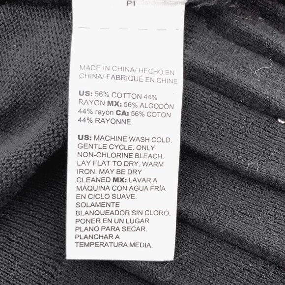 NWT Chicos Fancy Black w/ White Pearls Cardigan Sweater Size 0 - Picture 5 of 5